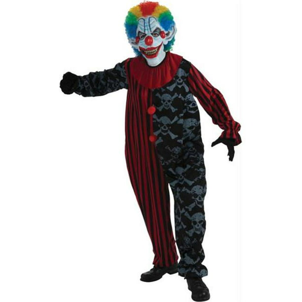 CL612 Cirque Sinister Scary Bo Bo the Evil Clown Horror Mens Halloween Costume